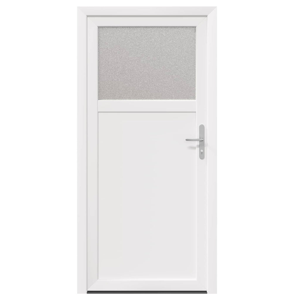 vidaXL Drzwi Wejściowe Boczne Biały 98 x 198 cm PVC