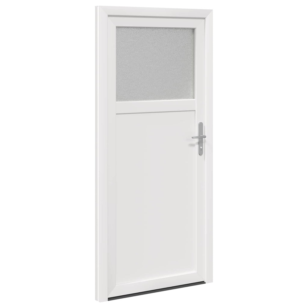 vidaXL Drzwi Wejściowe Boczne Biały 88 x 198 cm PVC