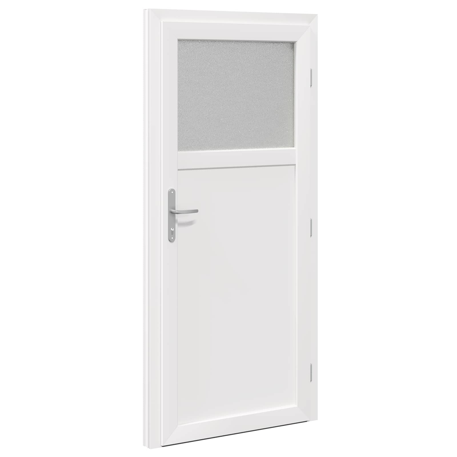 vidaXL Drzwi Wejściowe Boczne Biały 88 x 198 cm PVC