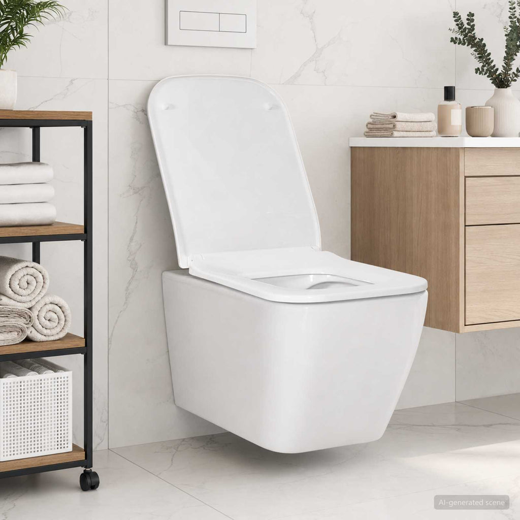 vidaXL Miska WC wisząca Ceramika Biały