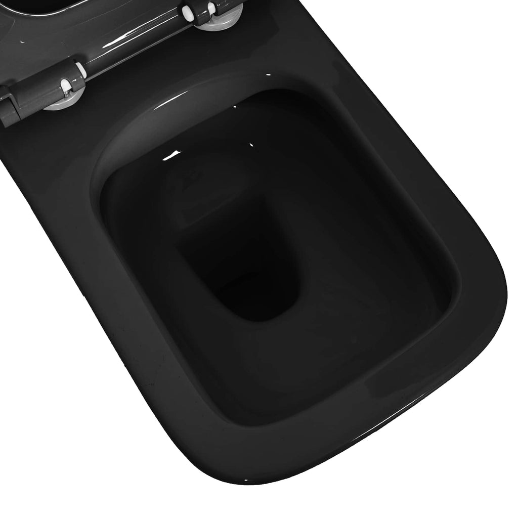 vidaXL Miska WC wisząca Ceramika Czarny