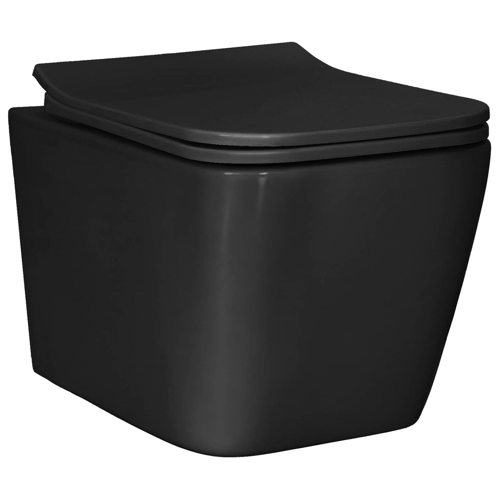 vidaXL Miska WC wisząca Ceramika Czarny