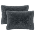 vidaXL Poduszka z poduszką HEERLEN 2 szt. antracytowy Fleece PV