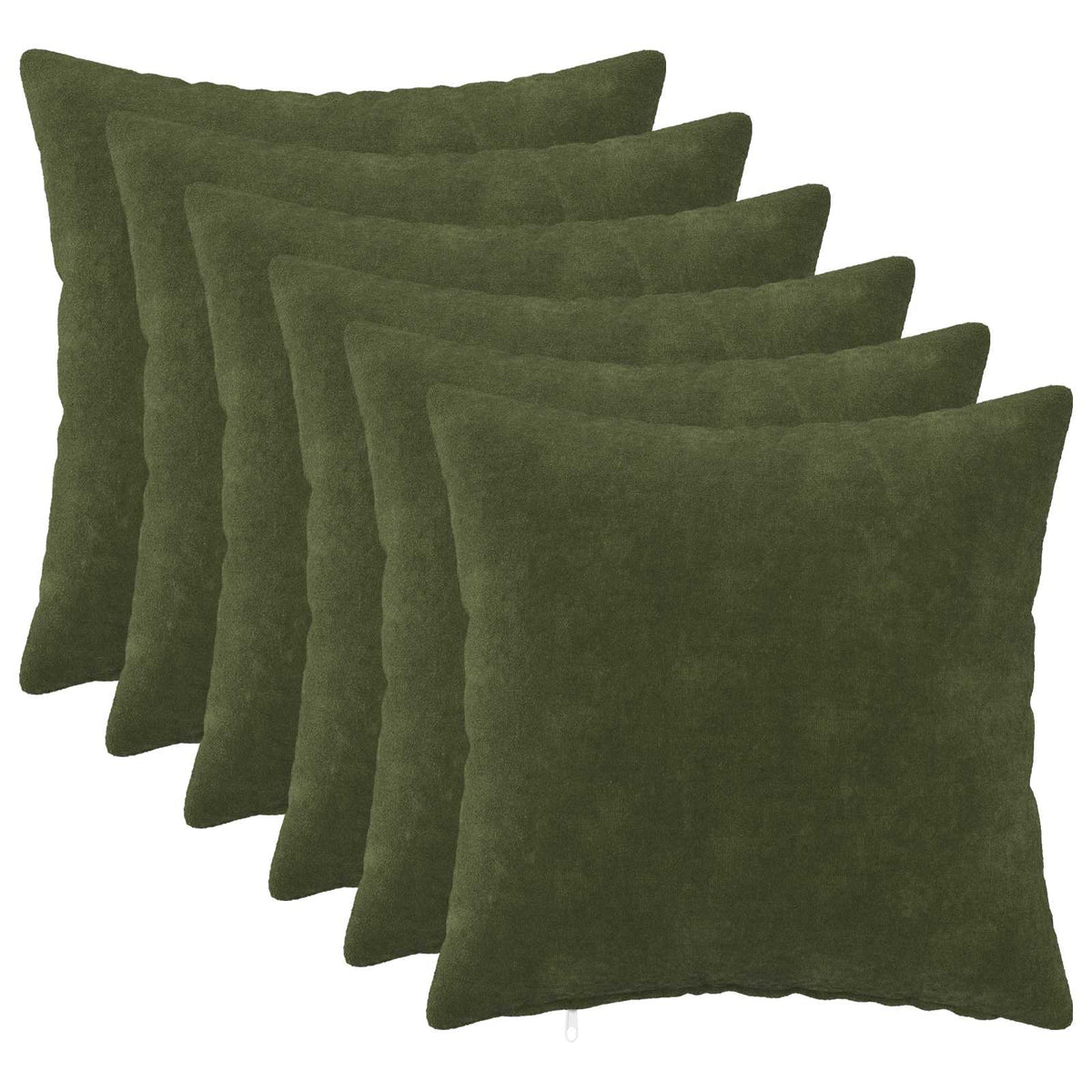vidaXL Poduszka z poduszką HEERLEN 6 szt. zielony Mikrofibra polarowa