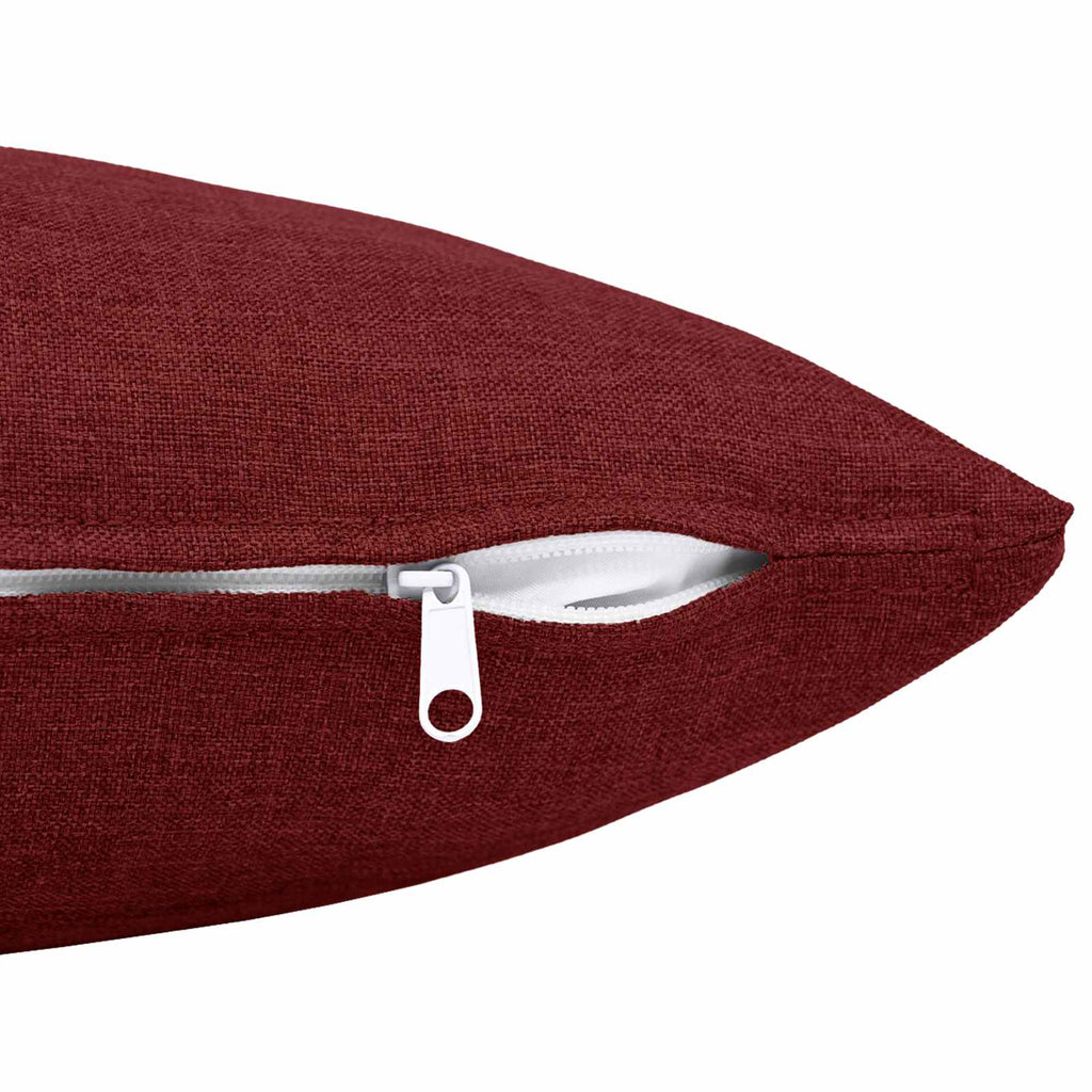 vidaXL Poduszka z poduszką HEERLEN 12 szt. Czerwone wino tkanina