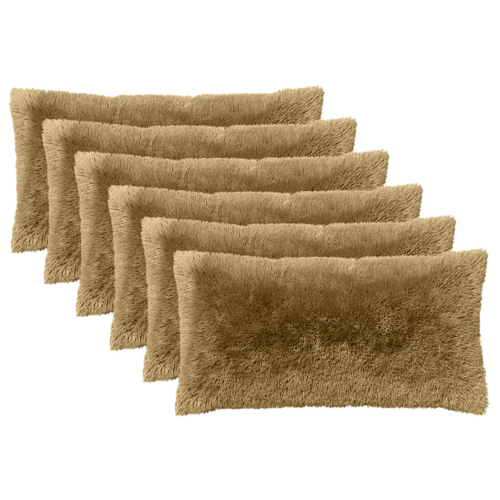 vidaXL Poduszka z poduszką HEERLEN 6 szt. jasnoszary Fleece PV