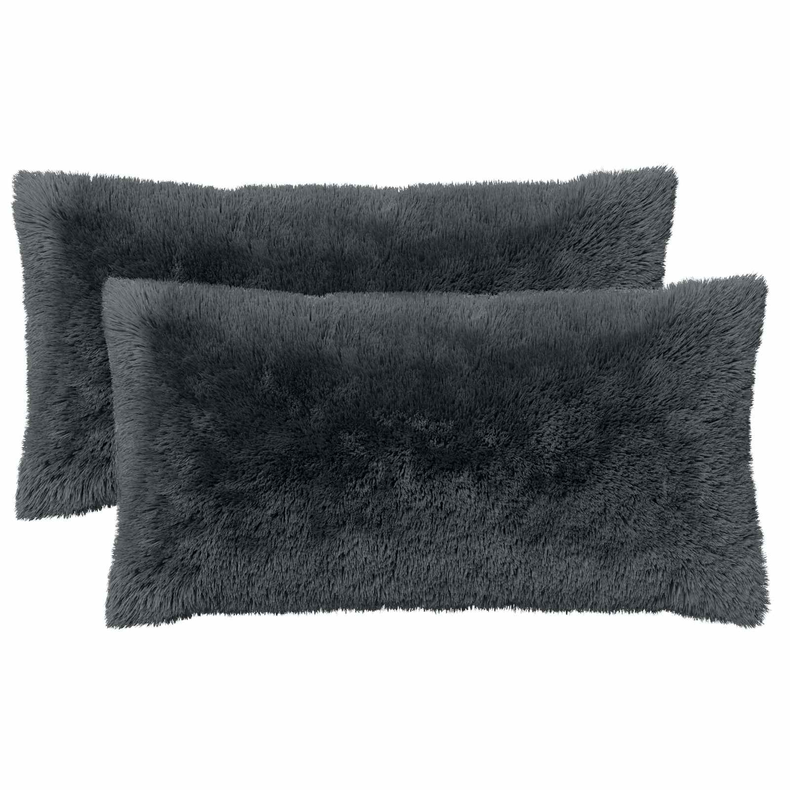 vidaXL Poduszka z poduszką HEERLEN 2 szt. antracytowy Fleece PV