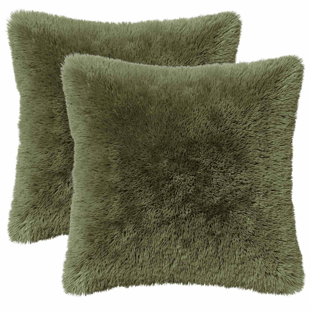 vidaXL Poduszka z poduszką HEERLEN 6 szt. zielony Fleece PV