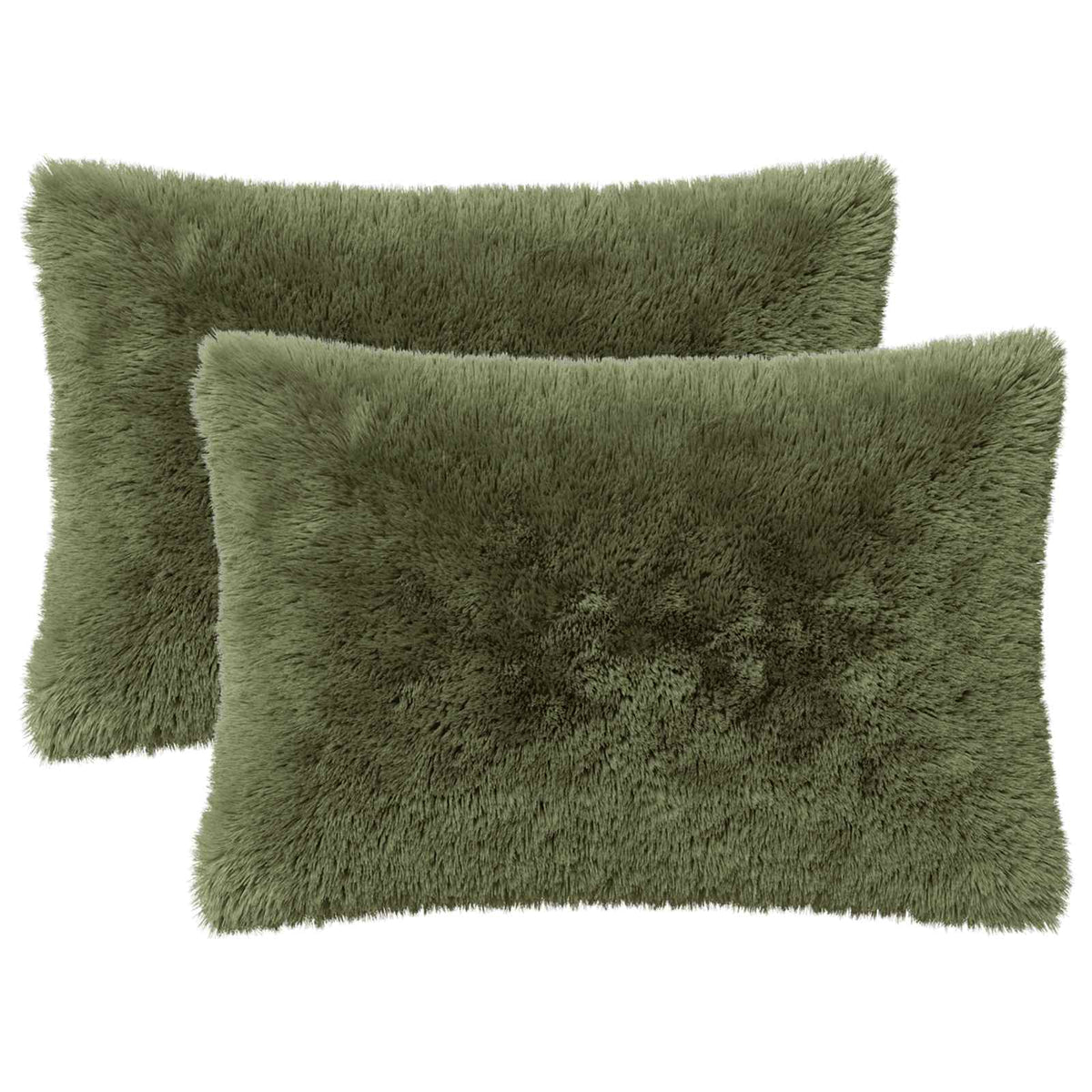 vidaXL Poduszka z poduszką HEERLEN 2 szt. zielony Fleece PV