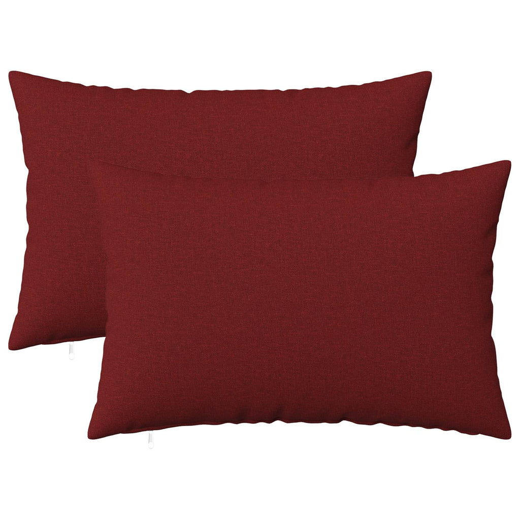 vidaXL Poduszka z poduszką HEERLEN 2 szt. Czerwone wino tkanina