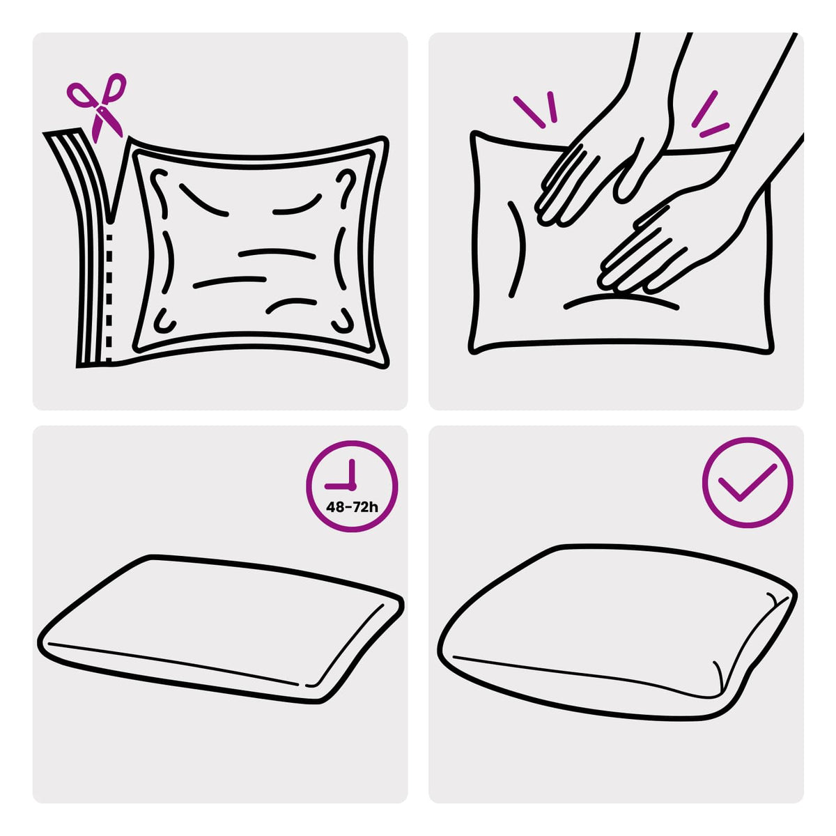 vidaXL Poduszka z poduszką HEERLEN 6 szt. Biały Fleece PV