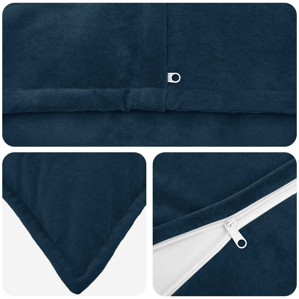 vidaXL Poduszka z poduszką HOUTEN 2 szt. niebieski Mikrofibra polarowa