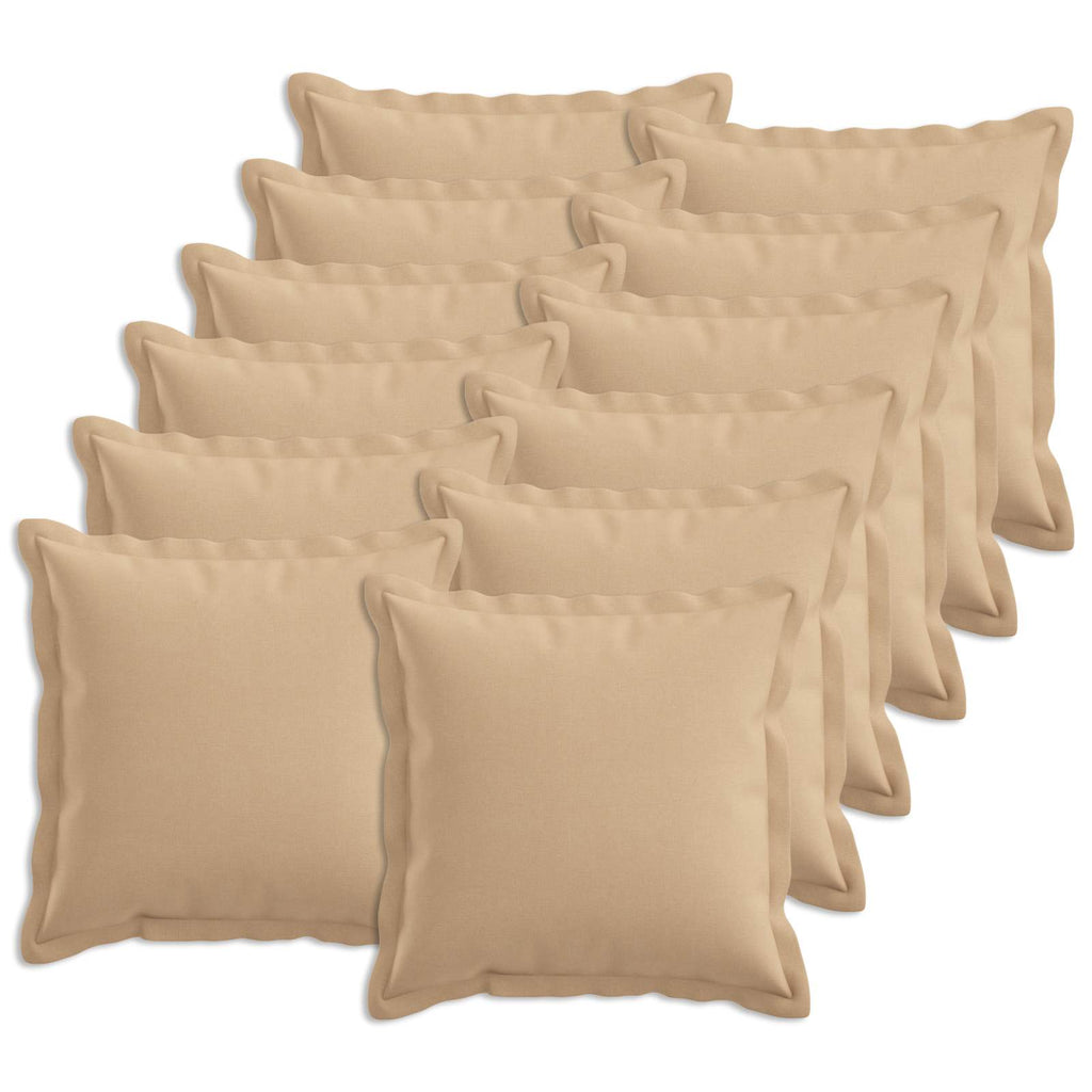 vidaXL Poduszka z poduszką HOUTEN 12 szt. kremowy Sztuczny len
