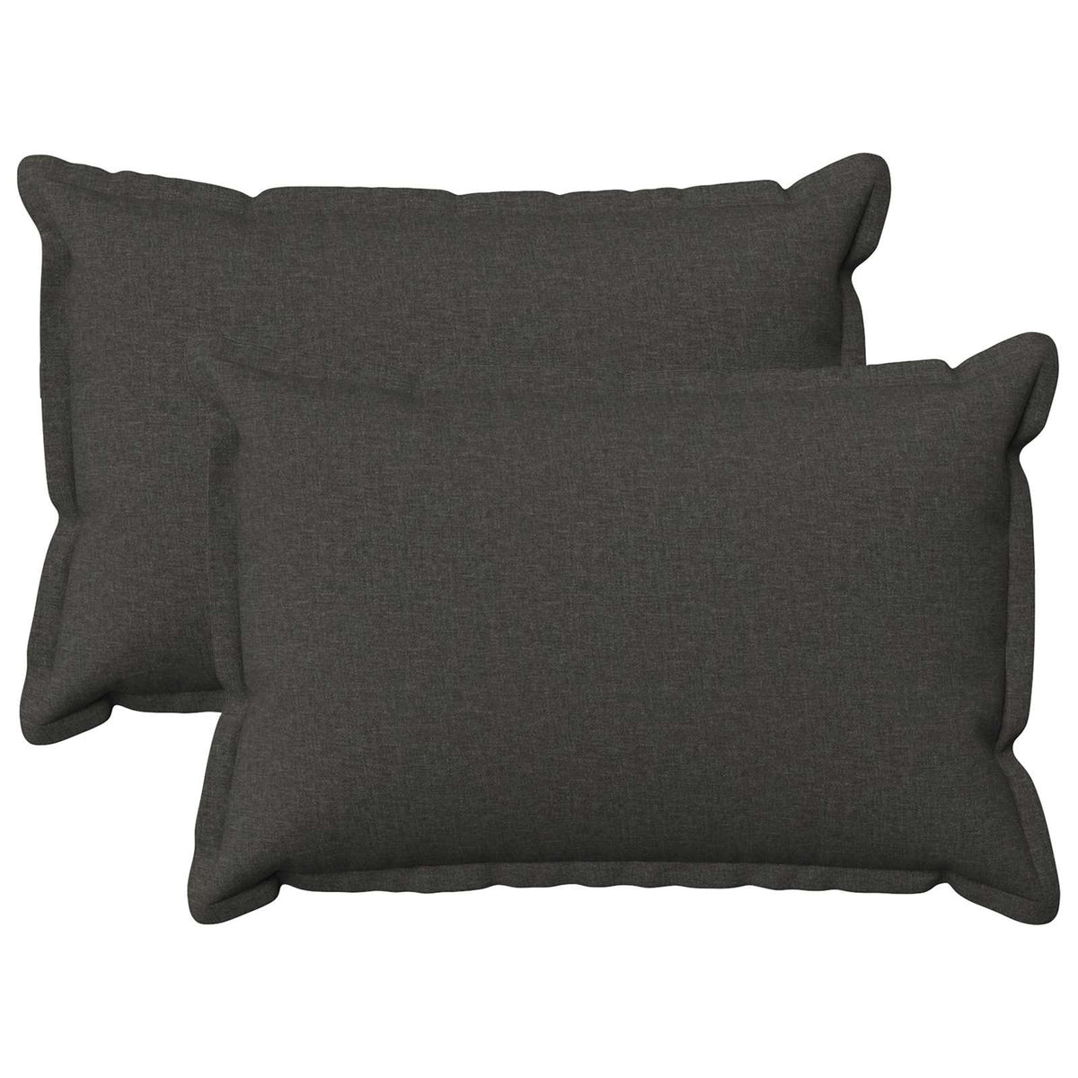vidaXL Poduszka z poduszką HOUTEN 2 szt. ciemnoszary Sztuczny len