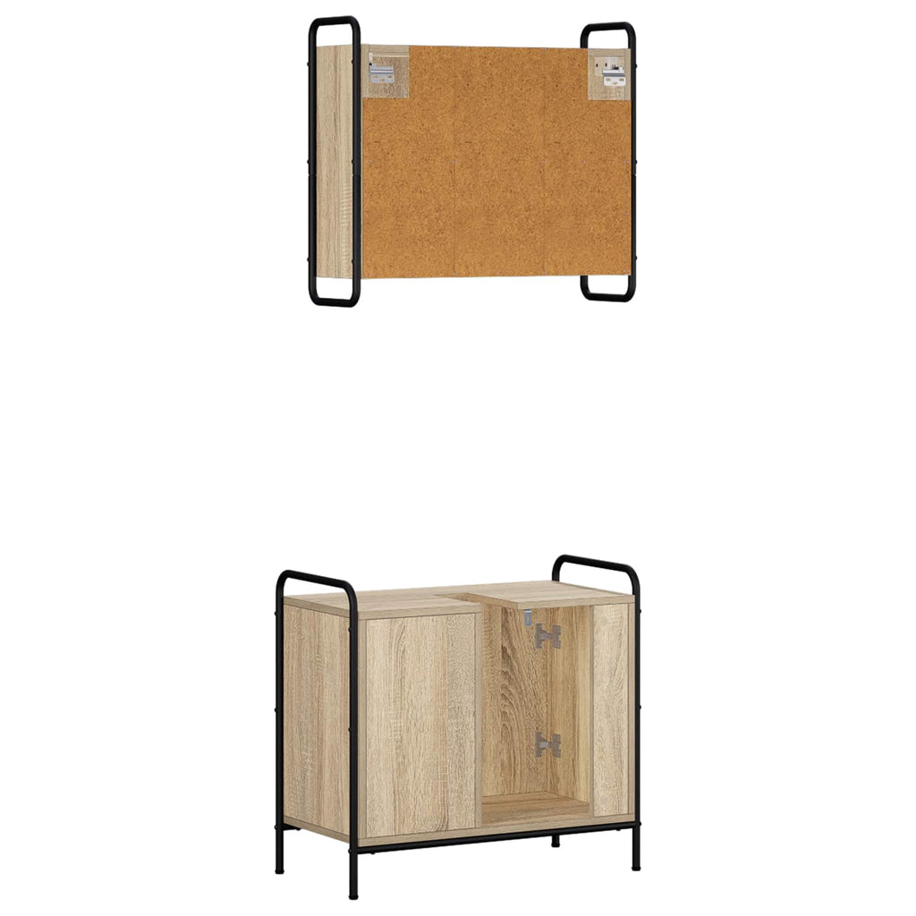 vidaXL Zestaw Szafek Łazienkowych 2 szt. dąb Sonoma 65,5 x 34 x 61 cm