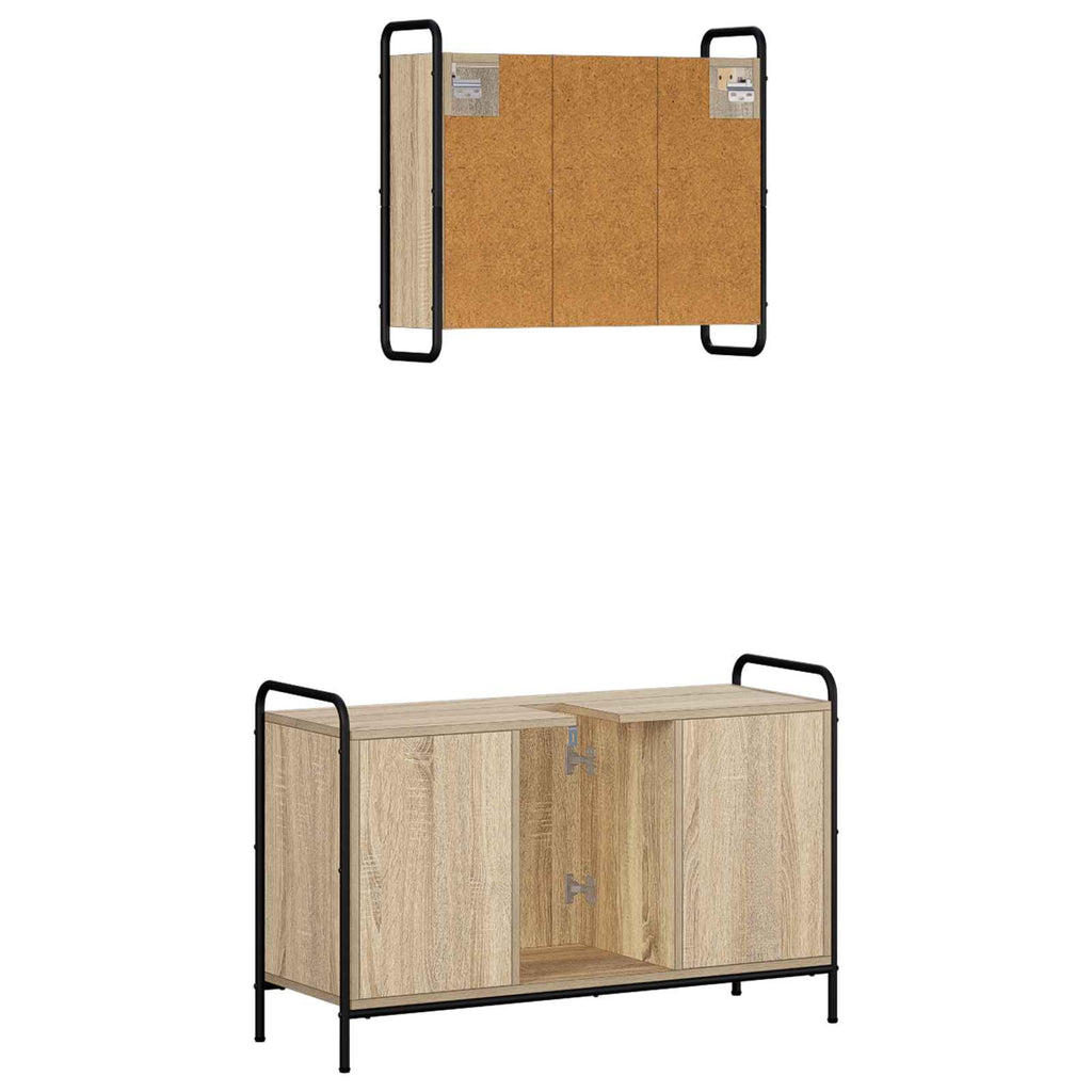 vidaXL Zestaw Szafek Łazienkowych 2 szt. dąb Sonoma 65,5 x 34 x 61 cm