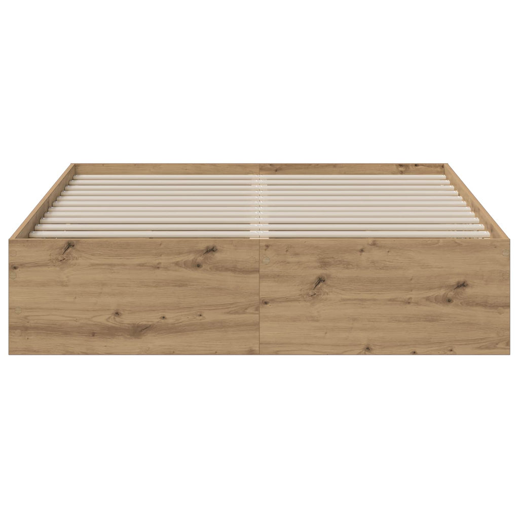 vidaXL Rama łóżka z przechowywaniem Dąb artisan 120 x 200 cm