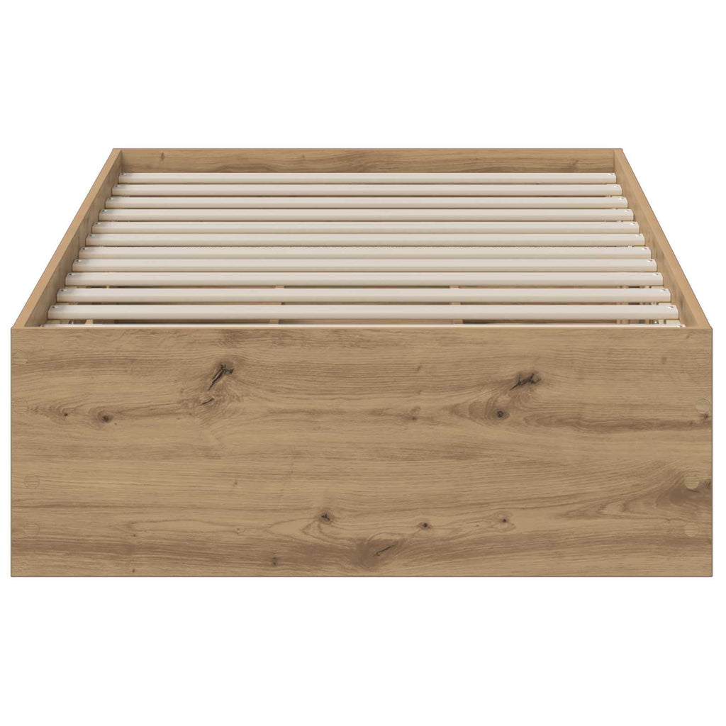 vidaXL Rama łóżka z przechowywaniem Dąb artisan 90 x 200 cm