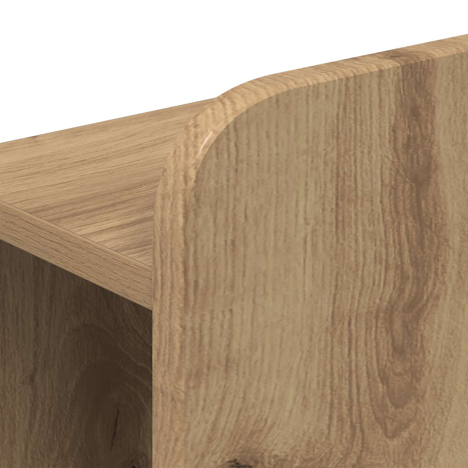 vidaXL Stelaż łóżka z przechowywaniem i zagłówkiem Dąb artisan