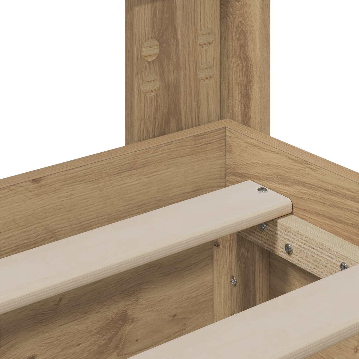 vidaXL Stelaż łóżka z przechowywaniem i zagłówkiem Artisan Oak