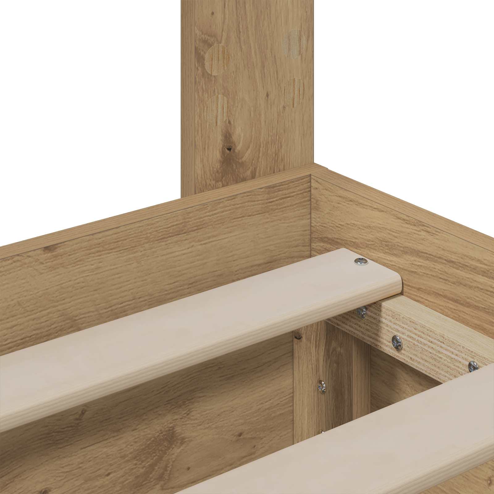 vidaXL Bed Frame with Storage and Headboard Artisan Oak 180 x 200 cm
