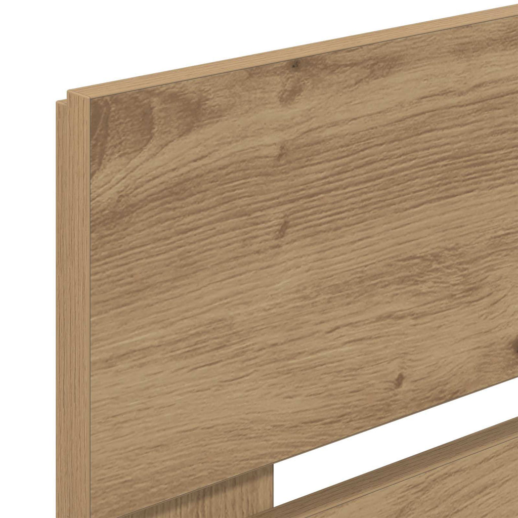 vidaXL Bed Frame with Storage and Headboard Artisan Oak 180 x 200 cm