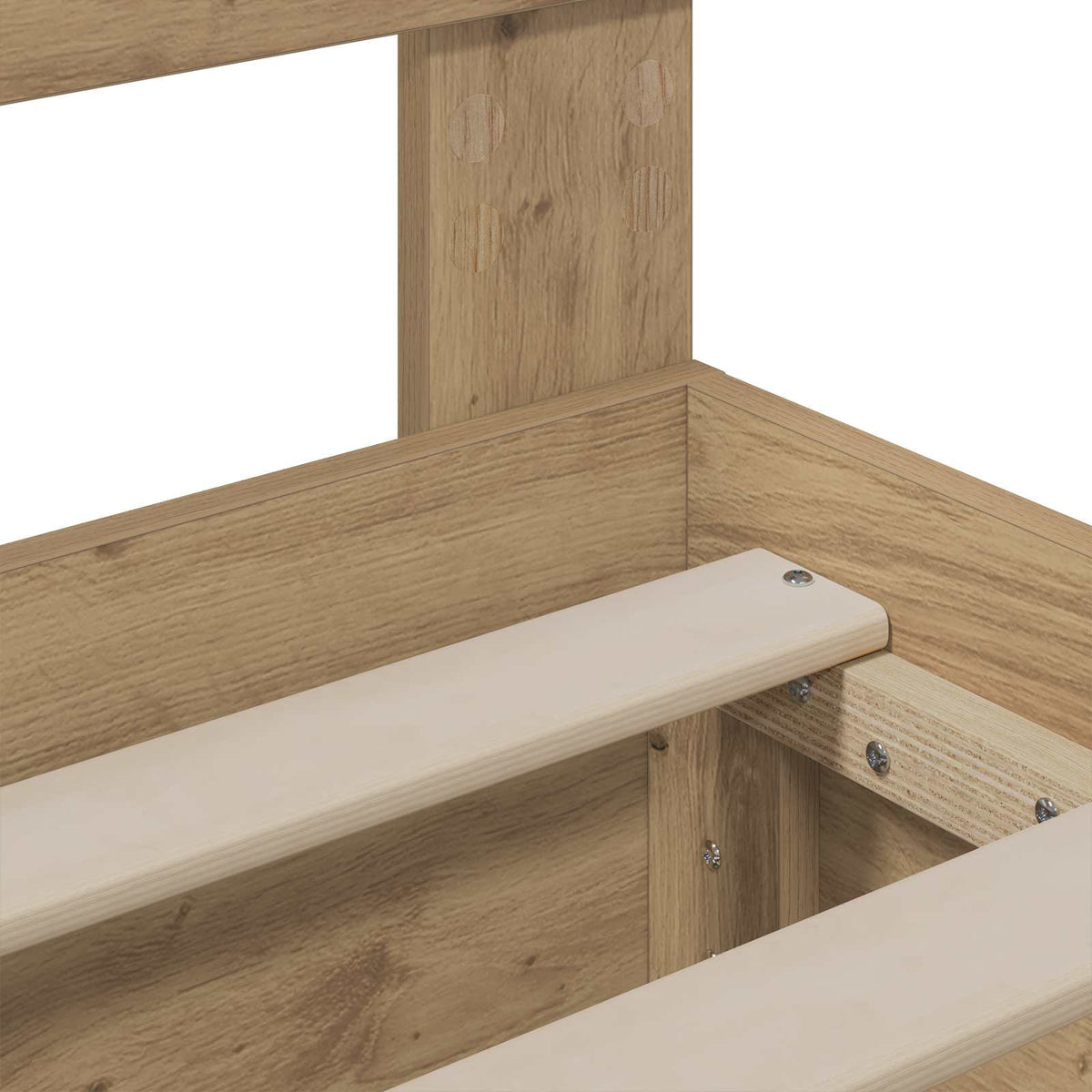 vidaXL Bed Frame with Storage and Headboard Artisan Oak 180 x 200 cm