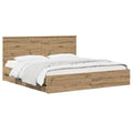 vidaXL Bed Frame with Storage and Headboard Artisan Oak 180 x 200 cm