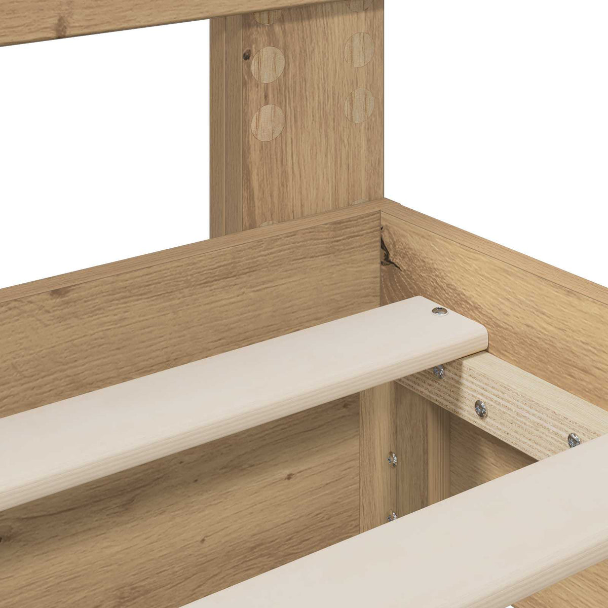vidaXL Bed Frame with Storage and Headboard Artisan Oak 180 x 200 cm