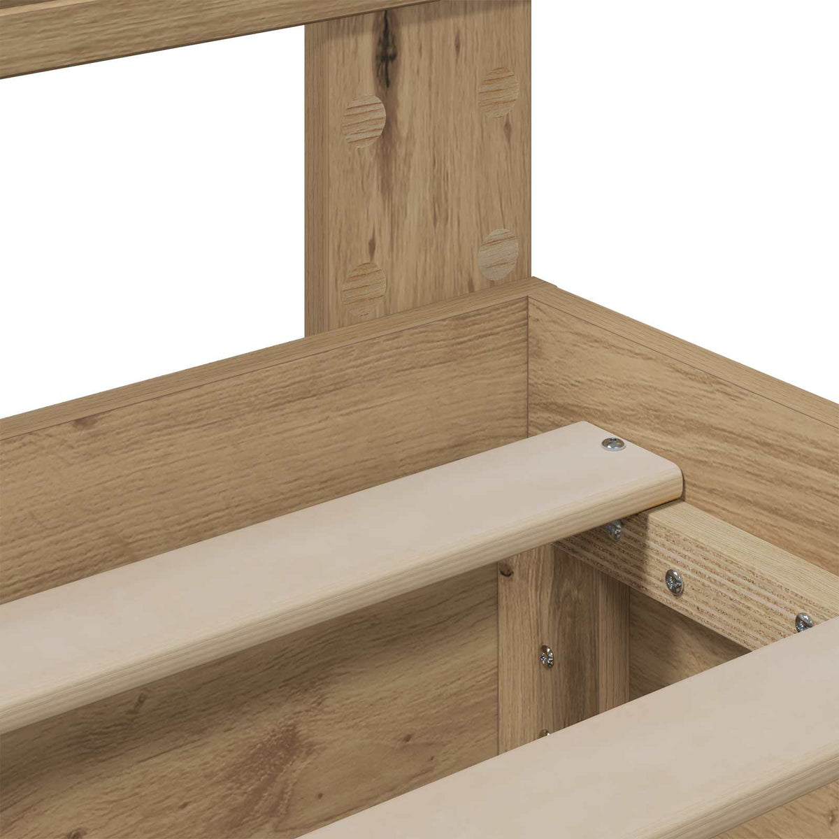 vidaXL Bed Frame with Storage and Headboard Artisan Oak 180 x 200 cm