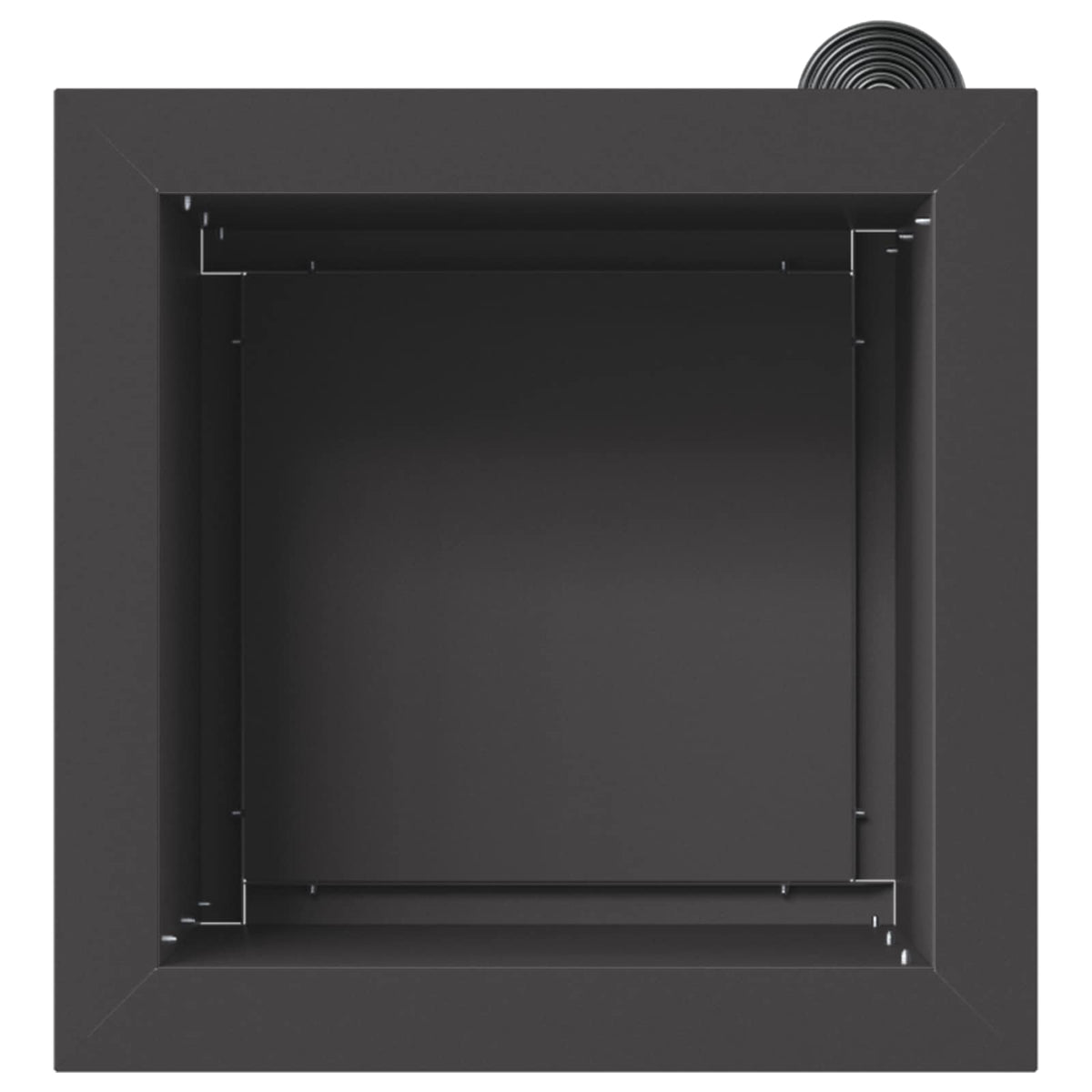 vidaXL Donica ogrodowa z oświetleniem LED Czarny 30 x 30 x 30 cm Stal