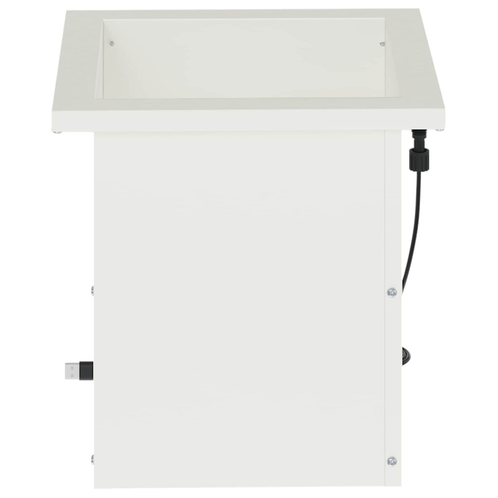 vidaXL Donica ogrodowa z oświetleniem LED 2 szt. Biały 30 x 30 x 30 cm