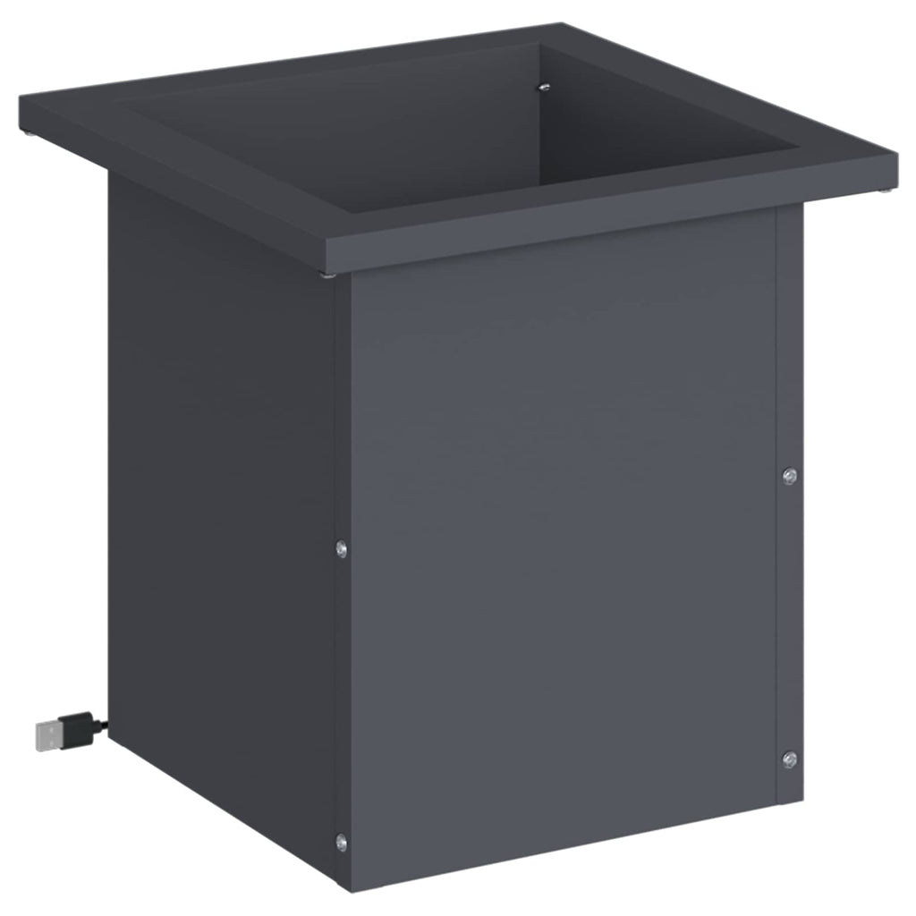 vidaXL Donica ogrodowa z oświetleniem LED Antracyt 30 x 30 x 30 cm