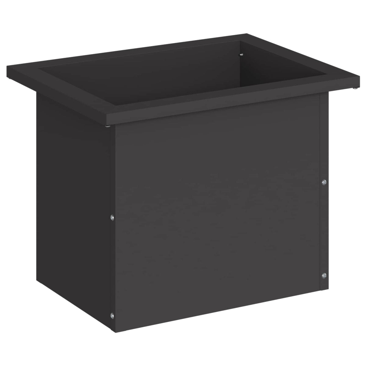 vidaXL Donica ogrodowa z oświetleniem LED Czarny 30 x 40 x 30 cm Stal