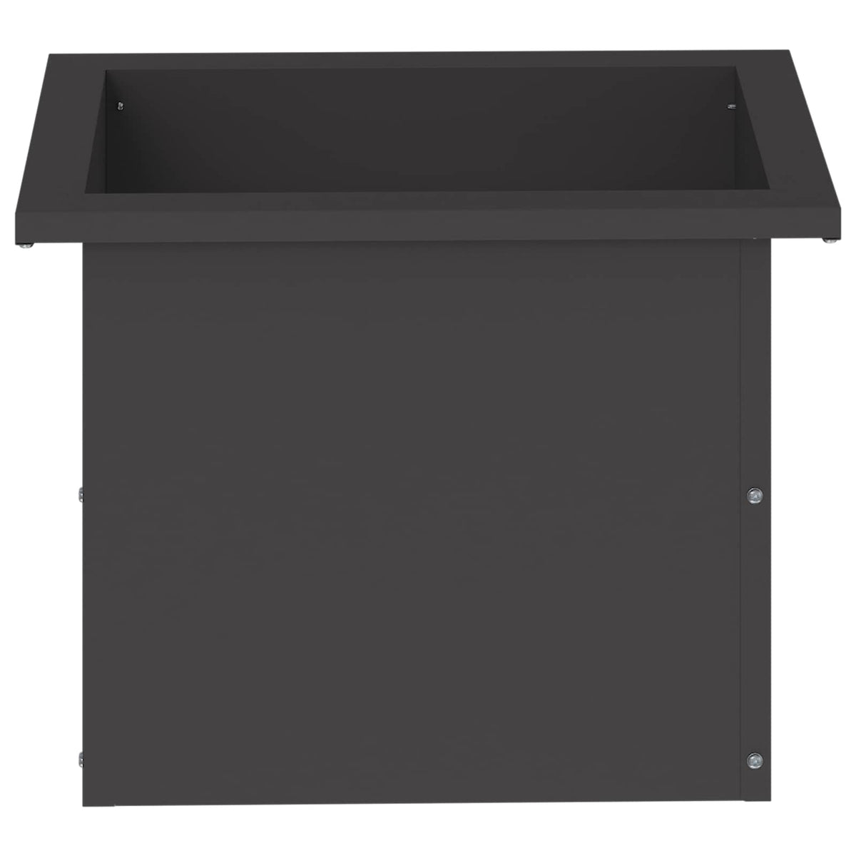 vidaXL Donica ogrodowa z oświetleniem LED Czarny 30 x 40 x 30 cm Stal