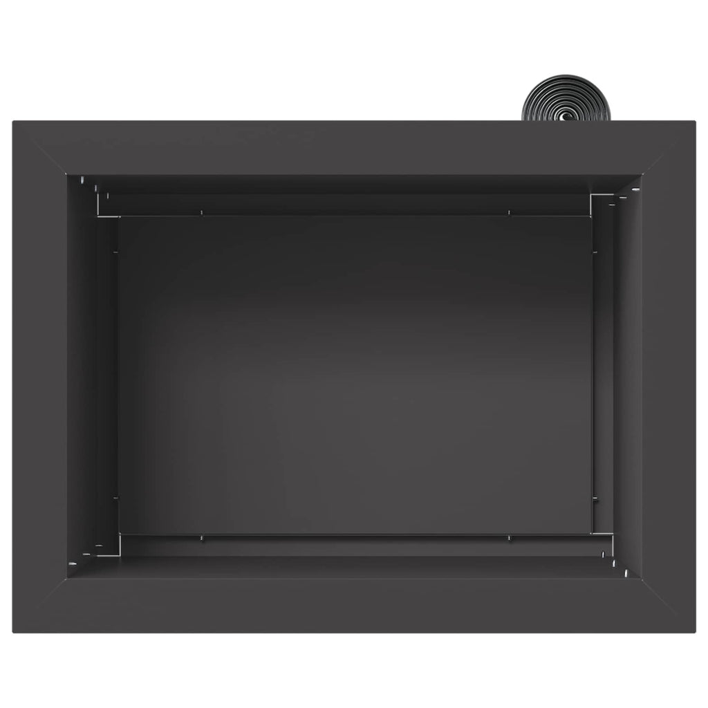 vidaXL Donica ogrodowa z oświetleniem LED Czarny 30 x 40 x 30 cm Stal