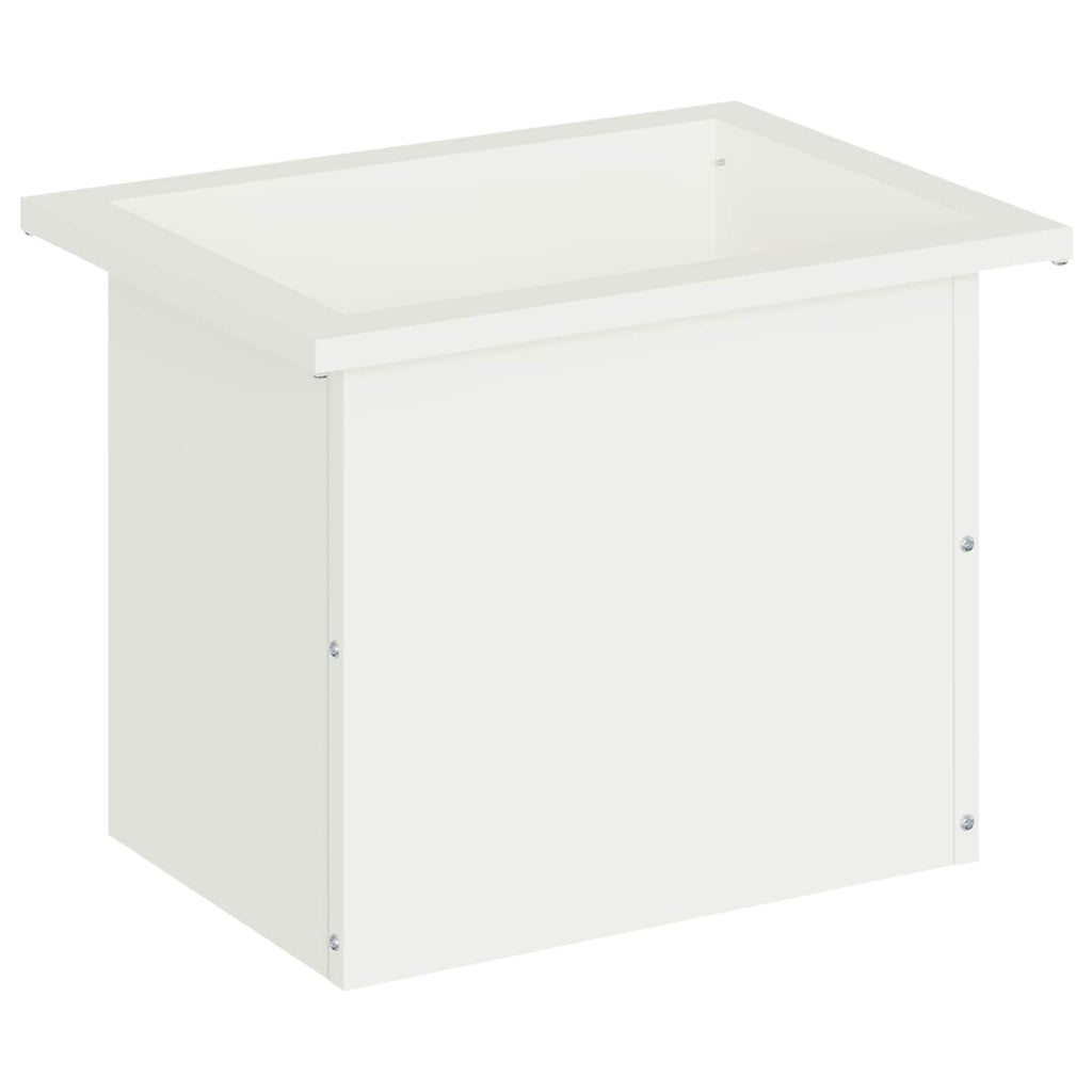 vidaXL Donica ogrodowa z oświetleniem LED Biały 30 x 40 x 30 cm Stal