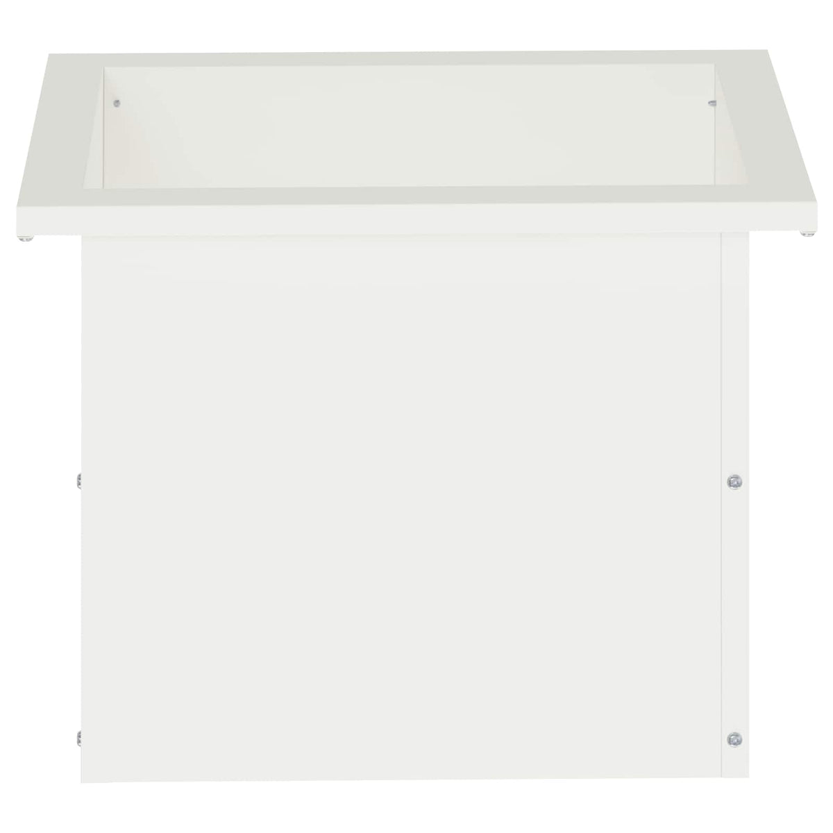 vidaXL Donica ogrodowa z oświetleniem LED Biały 30 x 40 x 30 cm Stal