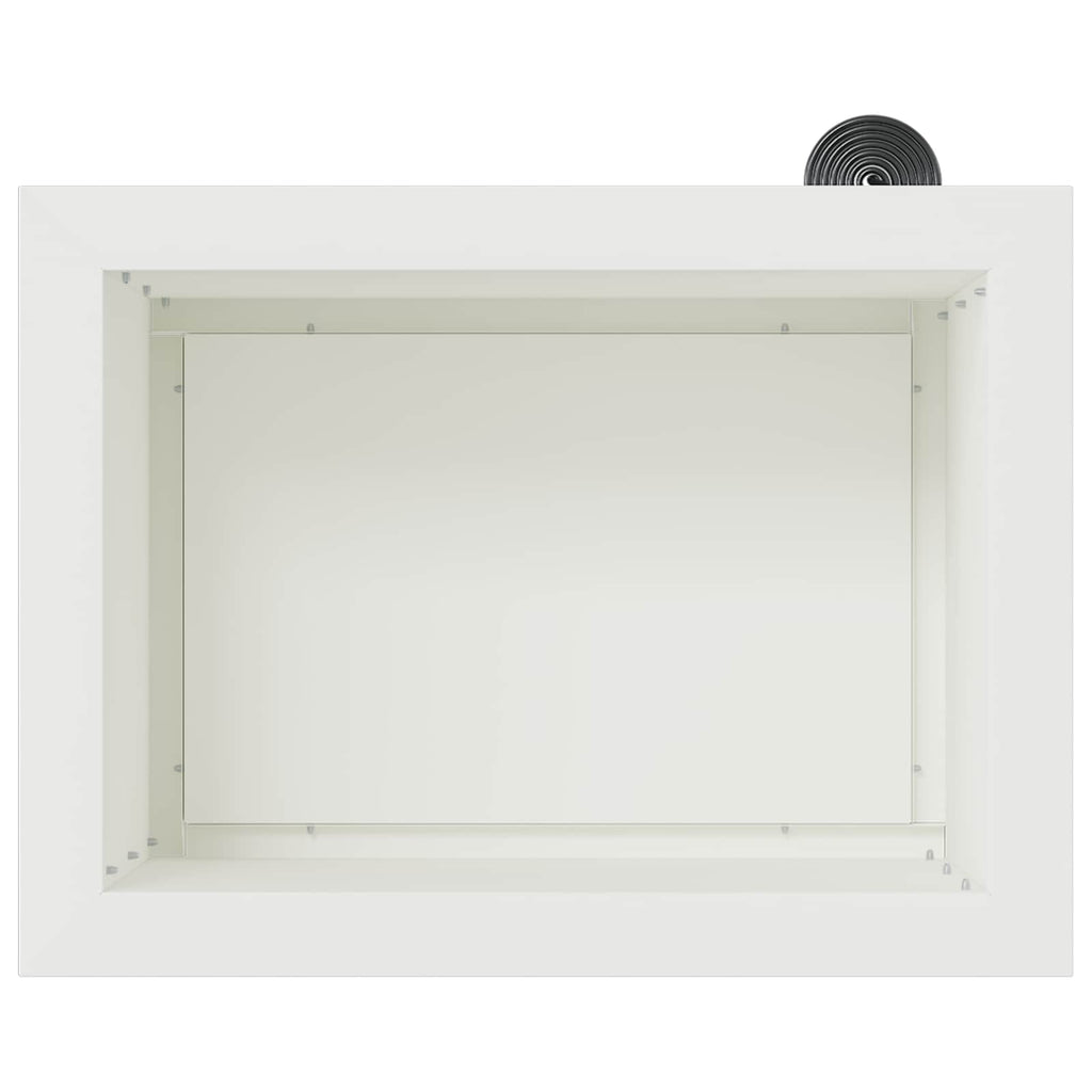 vidaXL Donica ogrodowa z oświetleniem LED Biały 30 x 40 x 30 cm Stal