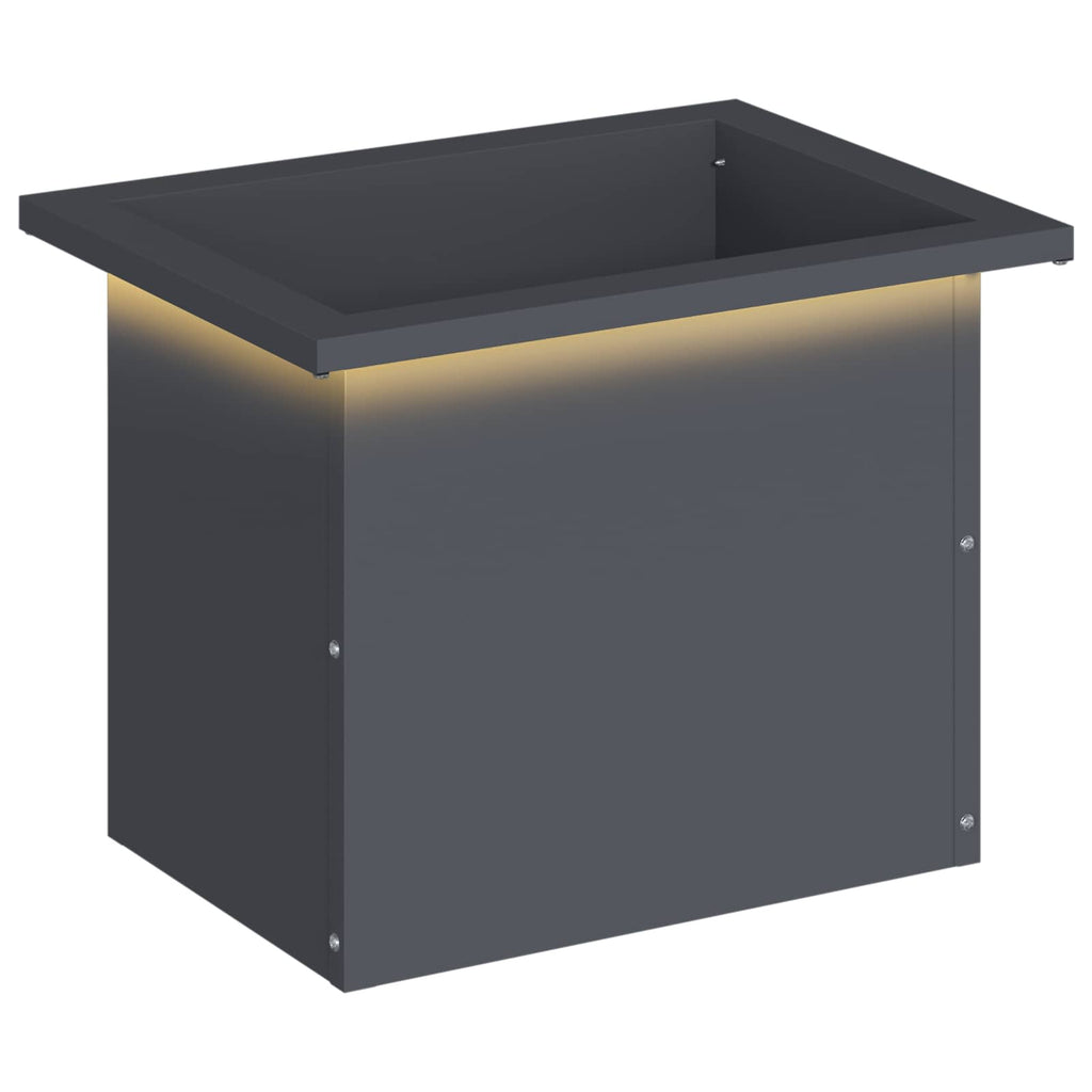 vidaXL Donica ogrodowa z oświetleniem LED Antracyt 30 x 40 x 30 cm