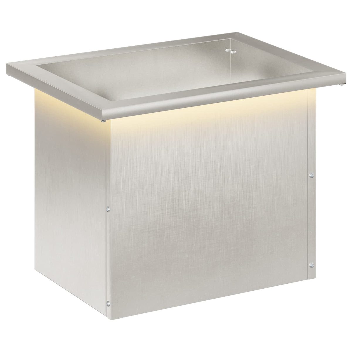 vidaXL Donica ogrodowa z oświetleniem LED srebrny 30 x 40 x 30 cm