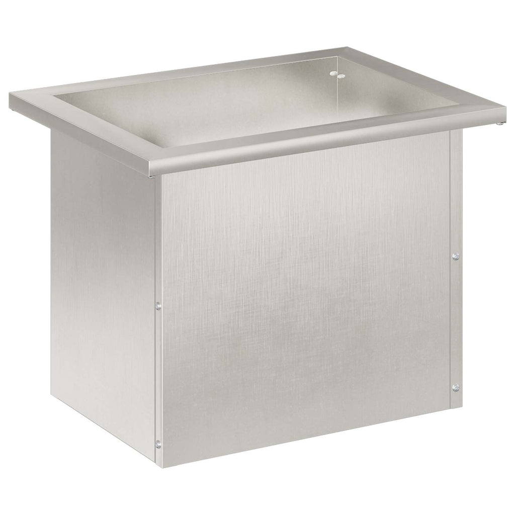 vidaXL Donica ogrodowa z oświetleniem LED srebrny 30 x 40 x 30 cm