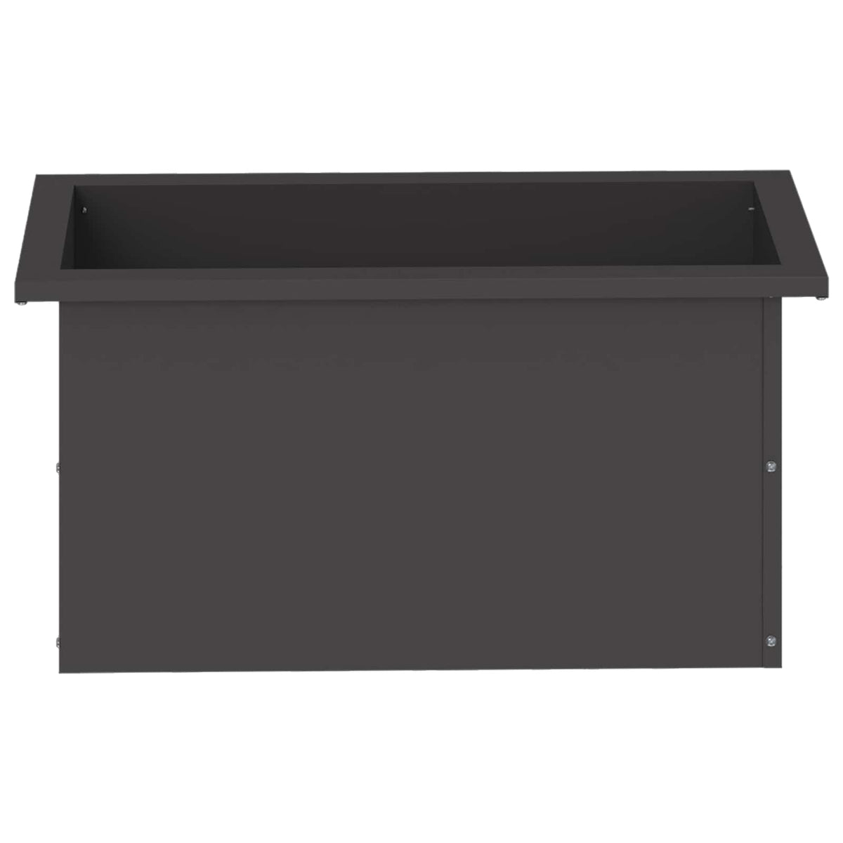 vidaXL Donica ogrodowa z oświetleniem LED Czarny 30 x 60 x 30 cm Stal