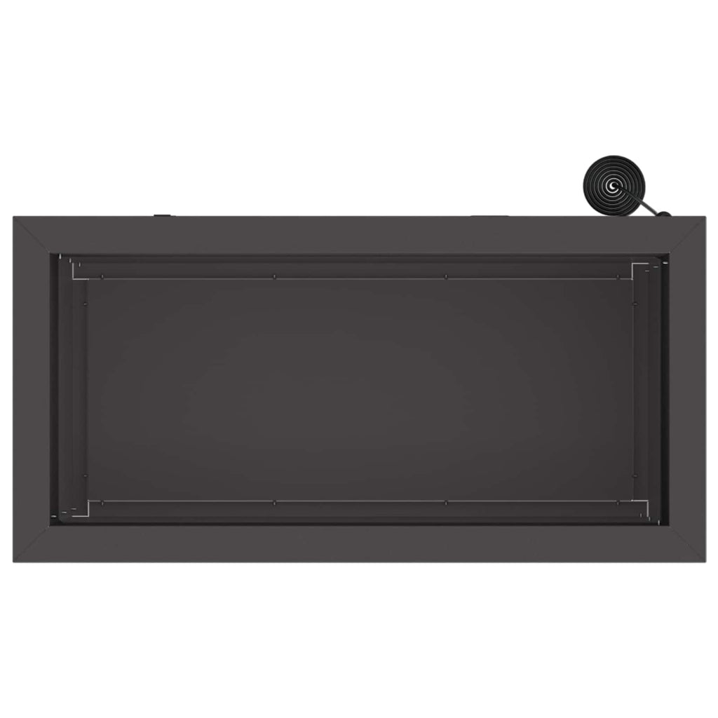 vidaXL Donica ogrodowa z oświetleniem LED Czarny 30 x 60 x 30 cm Stal