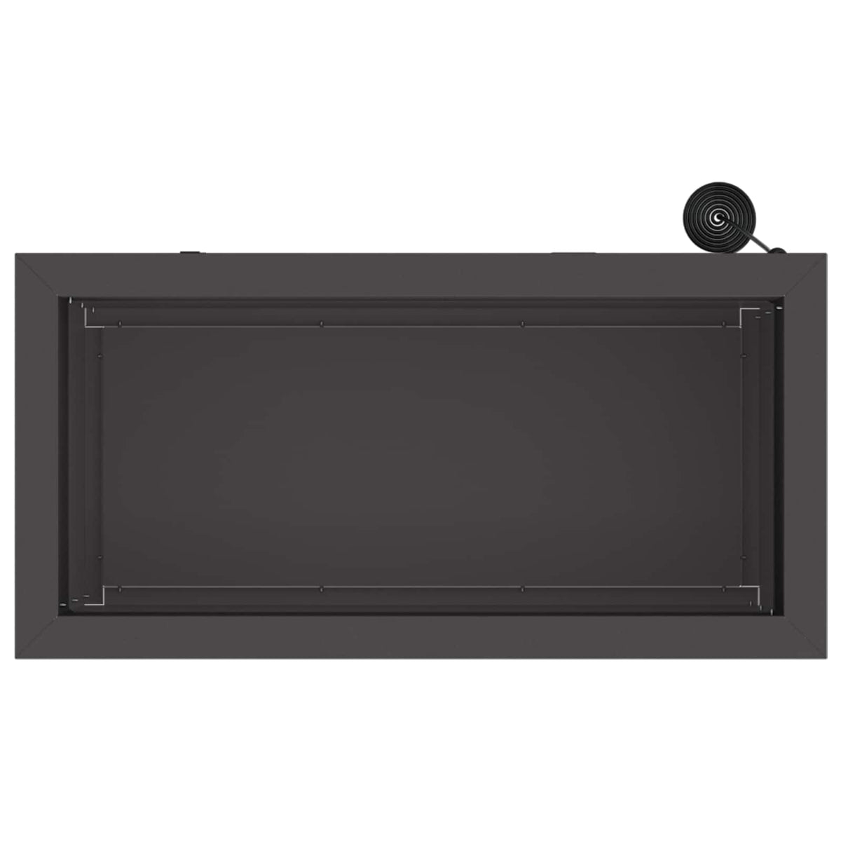 vidaXL Donica ogrodowa z oświetleniem LED Czarny 30 x 60 x 30 cm Stal