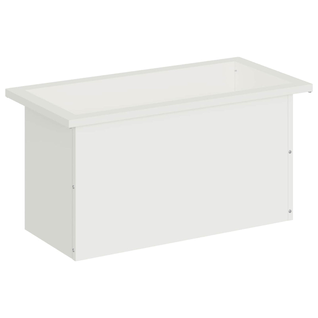 vidaXL Donica ogrodowa z oświetleniem LED Biały 30 x 60 x 30 cm Stal