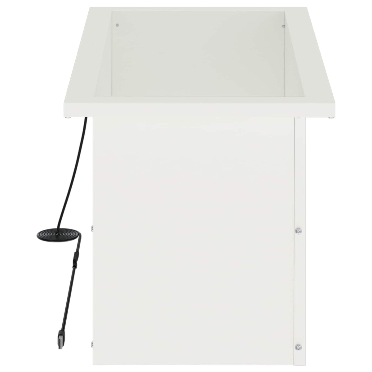 vidaXL Donica ogrodowa z oświetleniem LED Biały 30 x 60 x 30 cm Stal