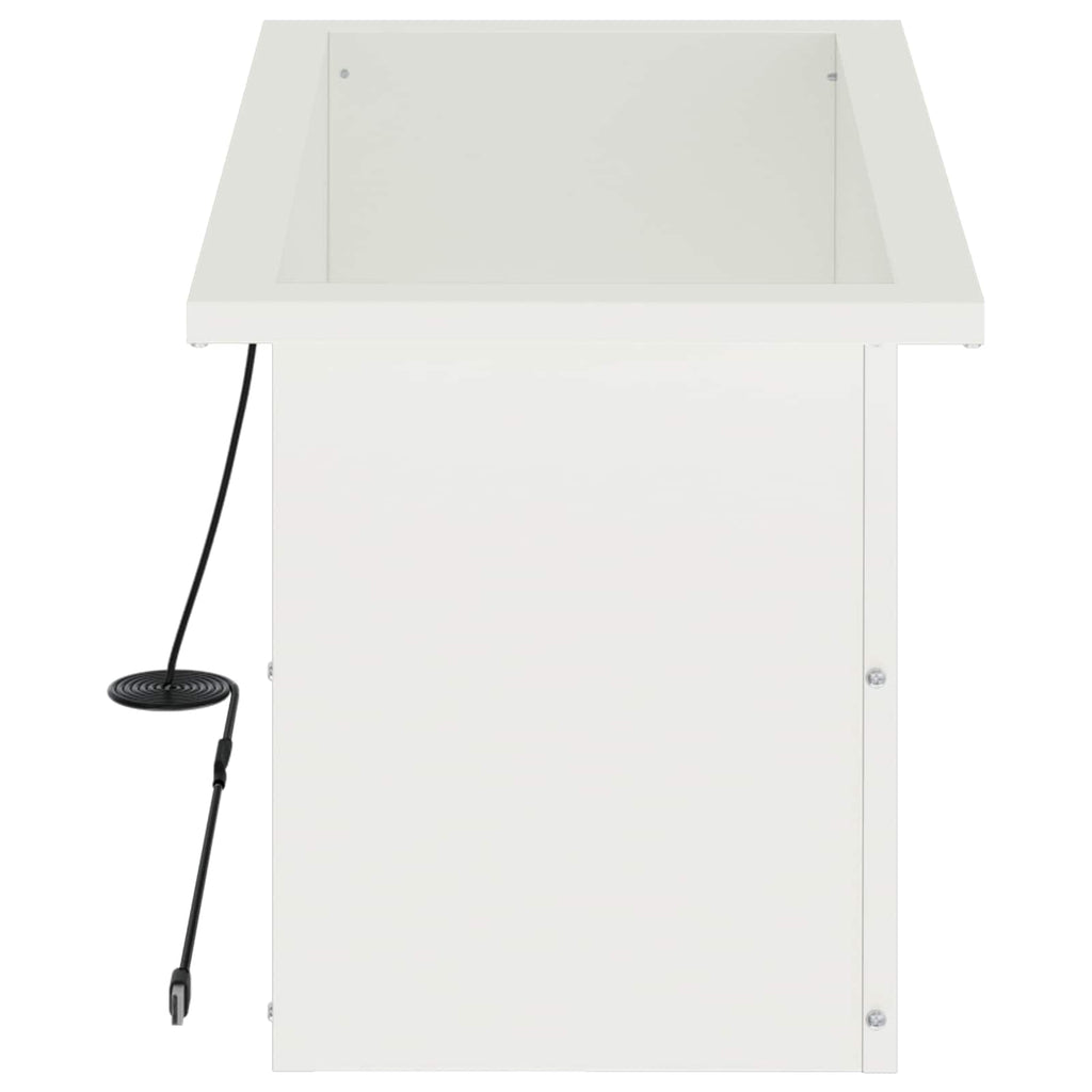 vidaXL Donica ogrodowa z oświetleniem LED 2 szt. Biały 30 x 60 x 30 cm