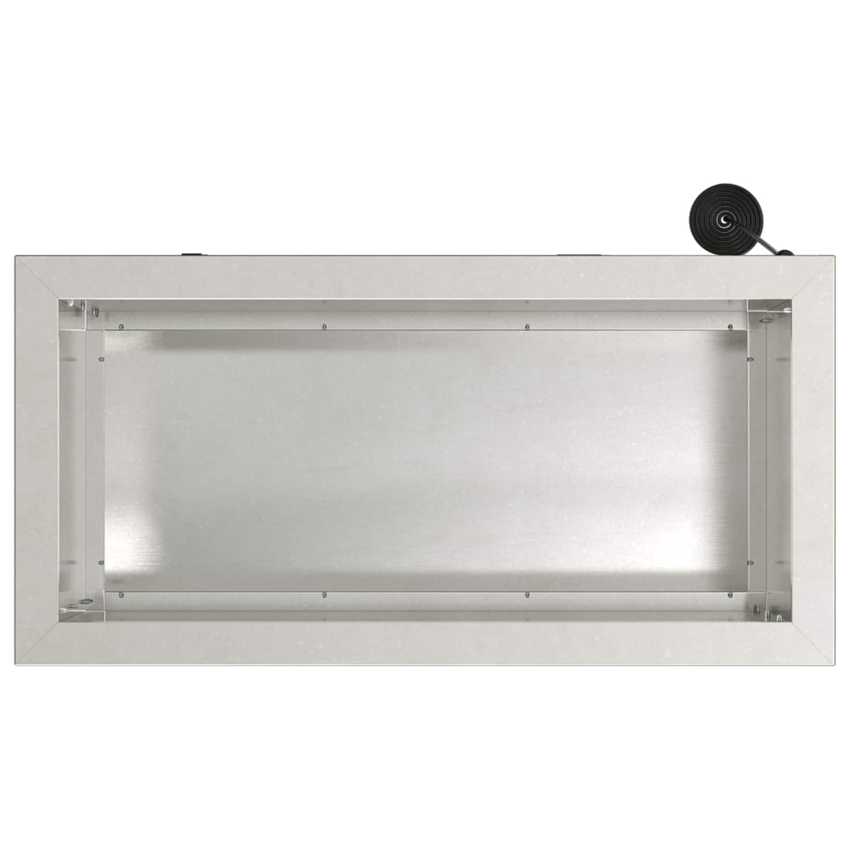 vidaXL Donica ogrodowa z oświetleniem LED srebrny 30 x 60 x 30 cm