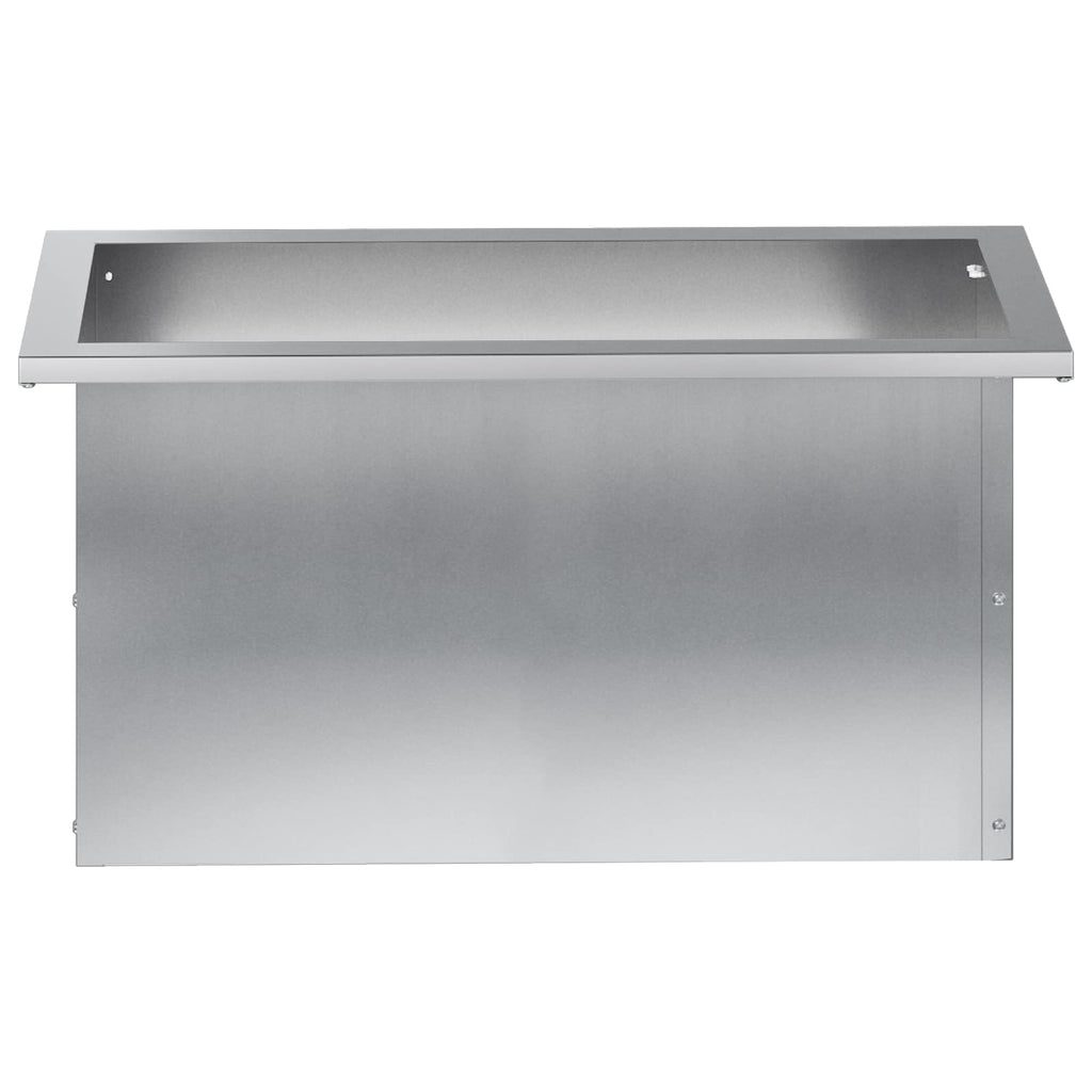 vidaXL Donica ogrodowa z oświetleniem LED srebrny 30 x 60 x 30 cm
